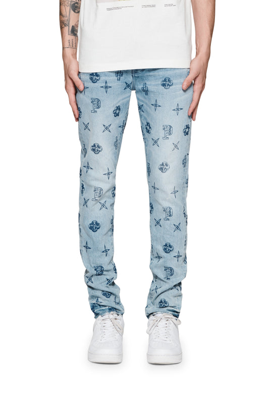 P001 LOW RISE SKINNY JEAN - Outlined Monogram