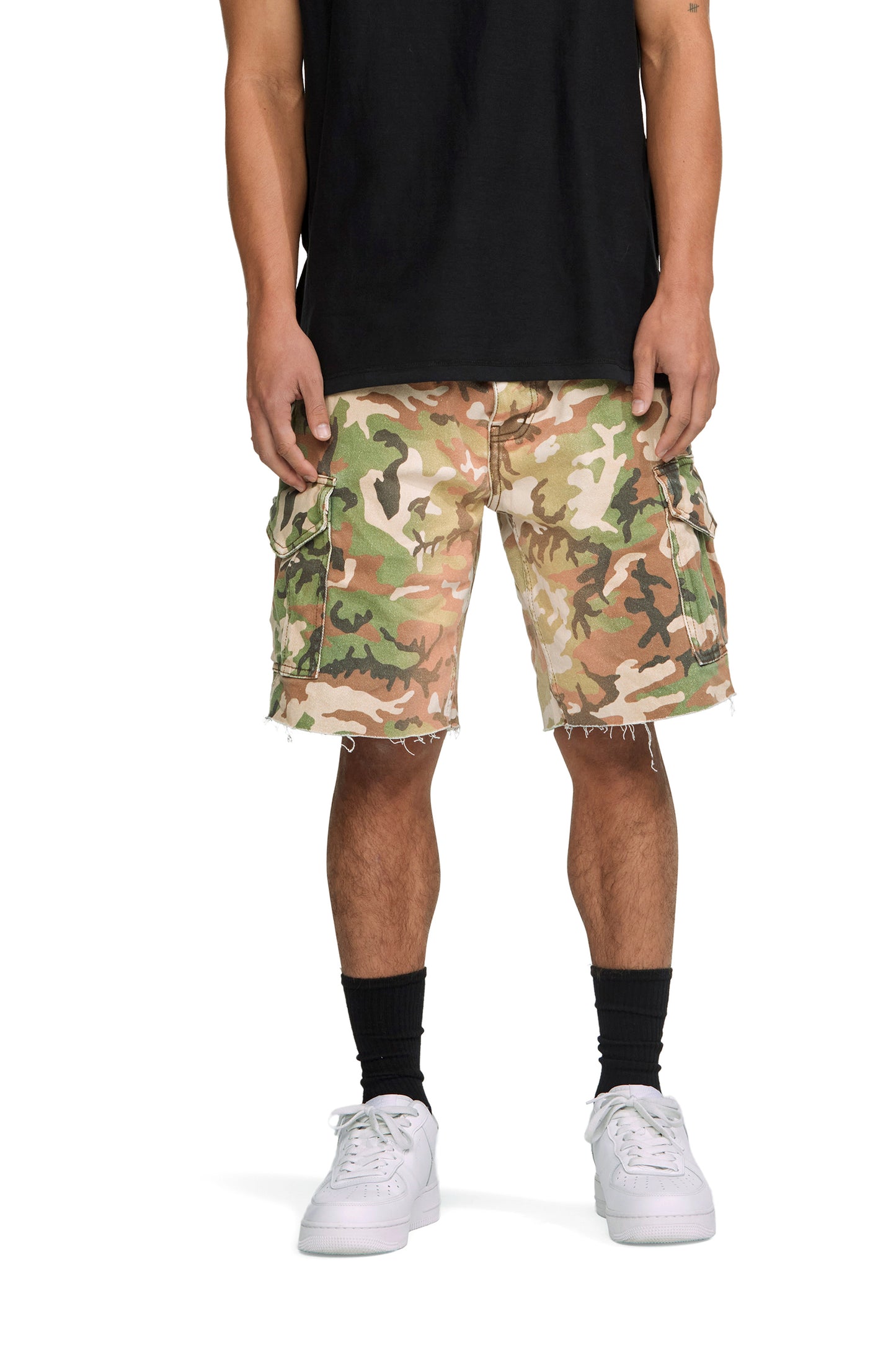 Bleached Camouflage Cargo Short