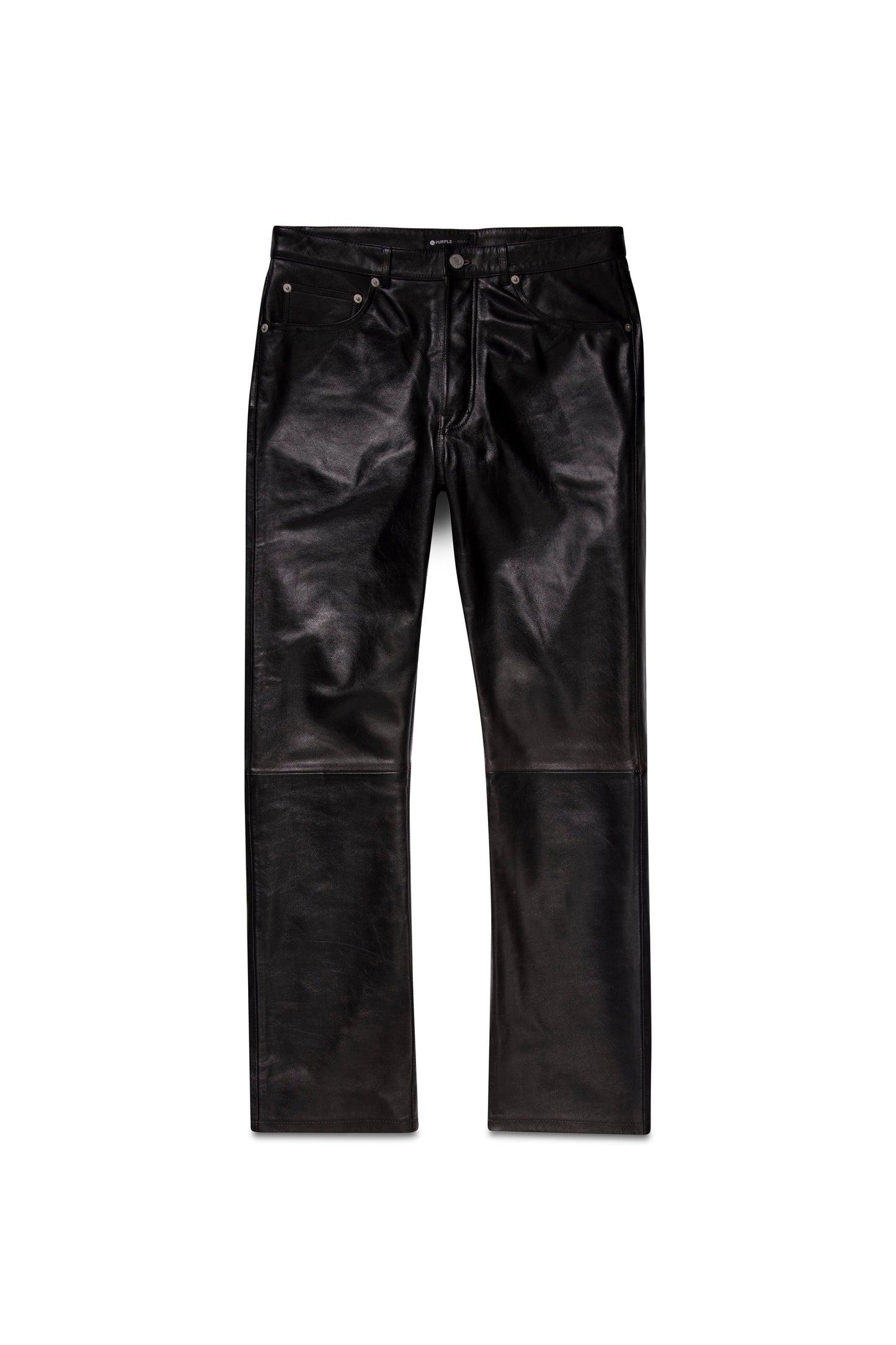 P011 MID RISE STRAIGHT LEG PANT - Leather Black Beauty