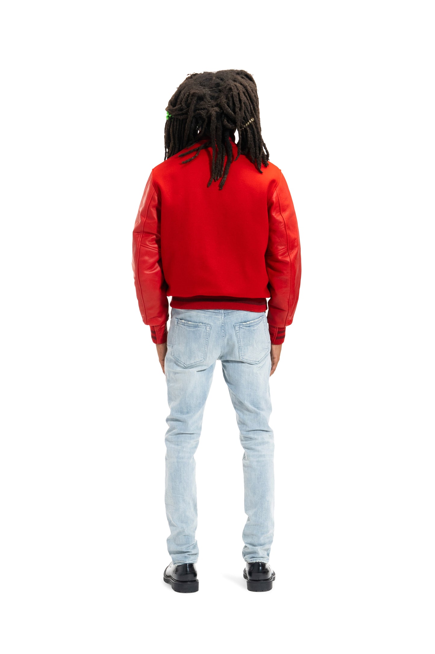 P321 CLASSIC WOOL LEATHER BOMBER - GameDay Red