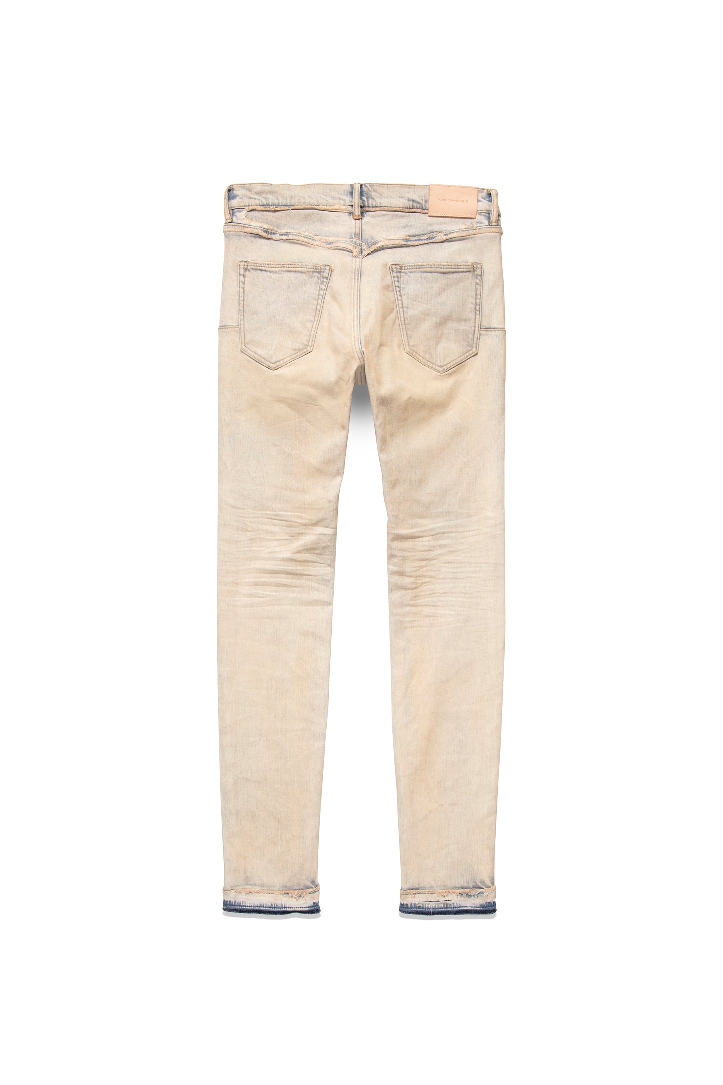 P001 LOW RISE SKINNY JEAN - Faded & Tinted Indigo Fray