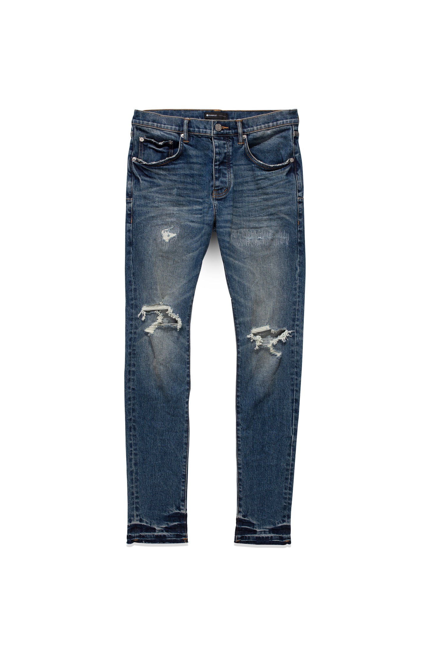 Purple Brand P001 Low-rise Skinny Jeans In Blue