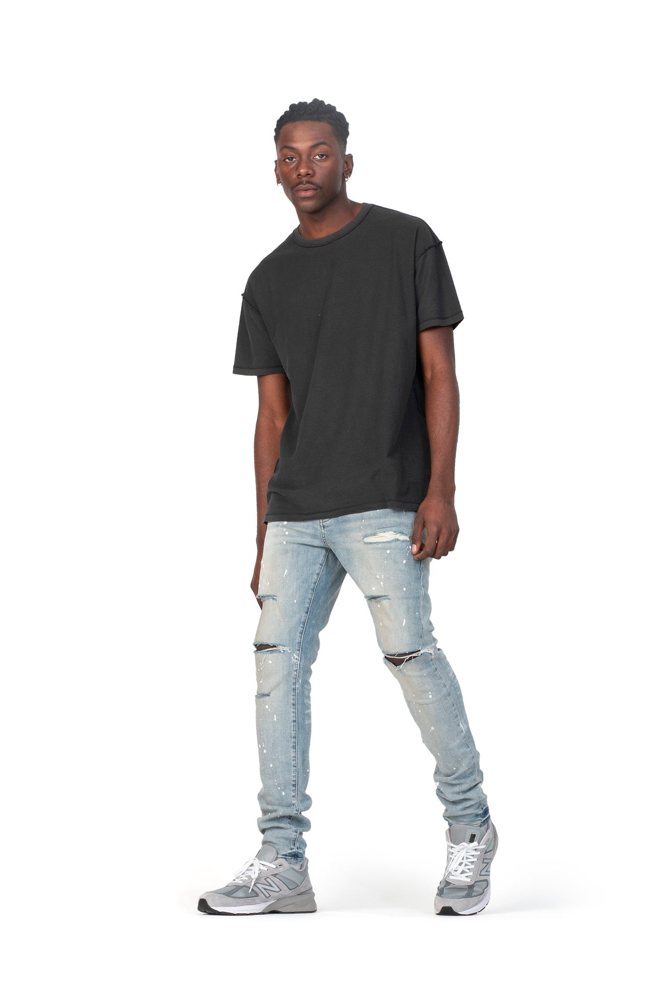 差別発言 NO ID. Stretch denim paint skinny | rpagrimensura.com.ar