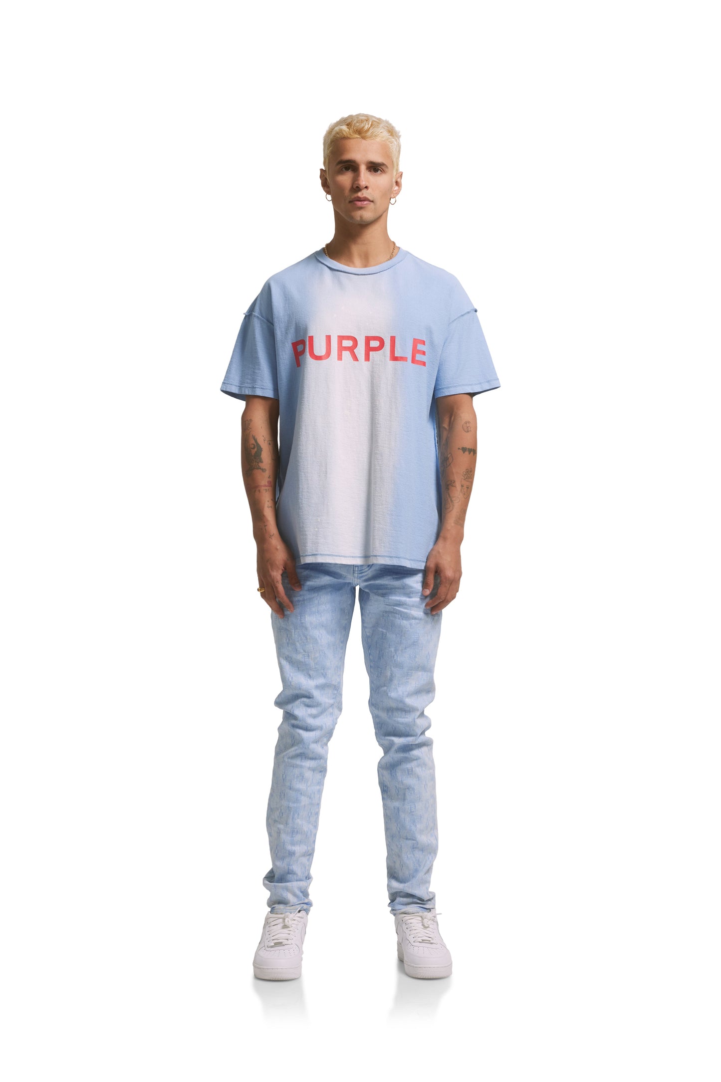 purple brand monogram jeans