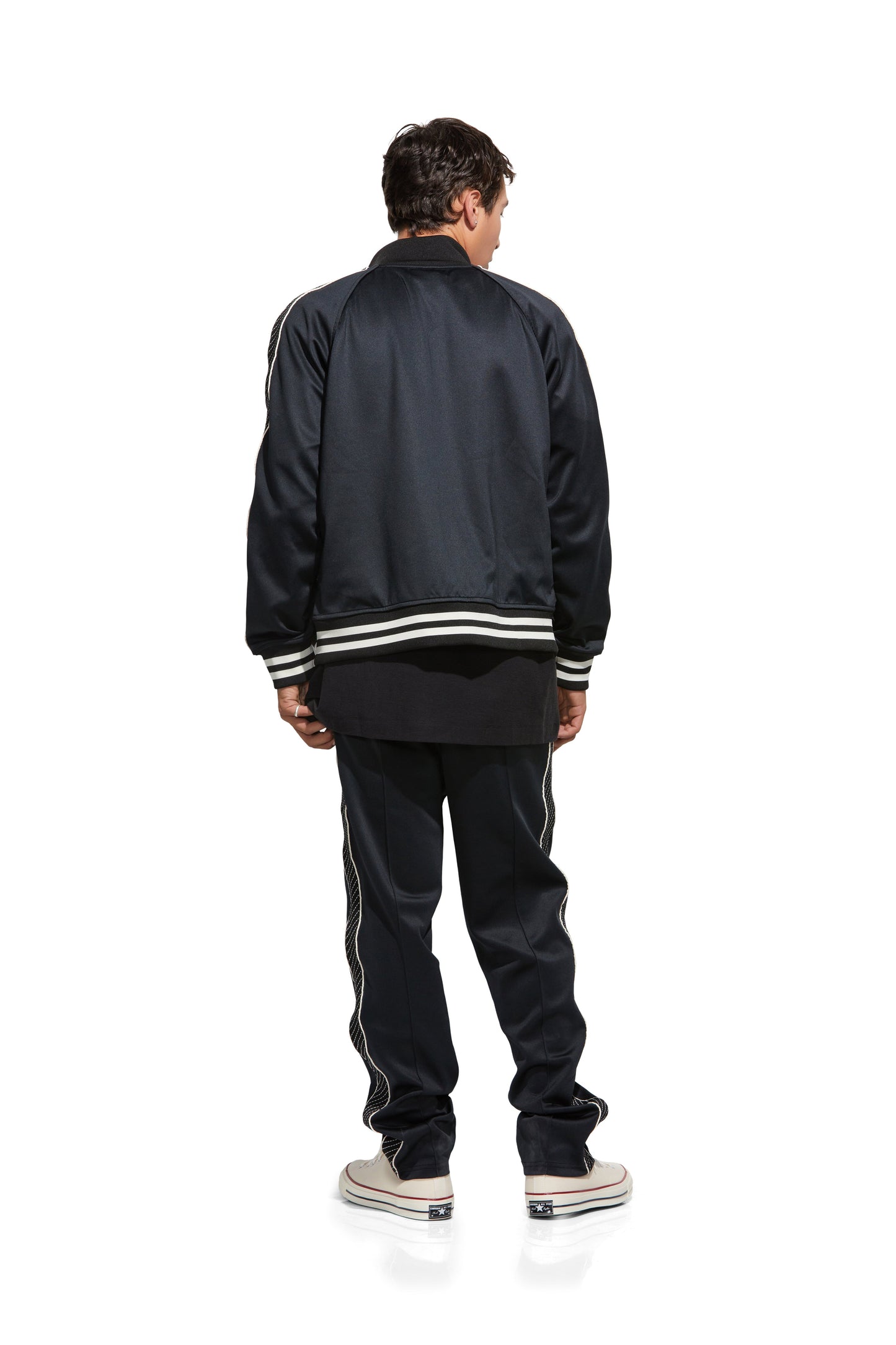 P414 TRACK JACKET - Poly Tricot Black