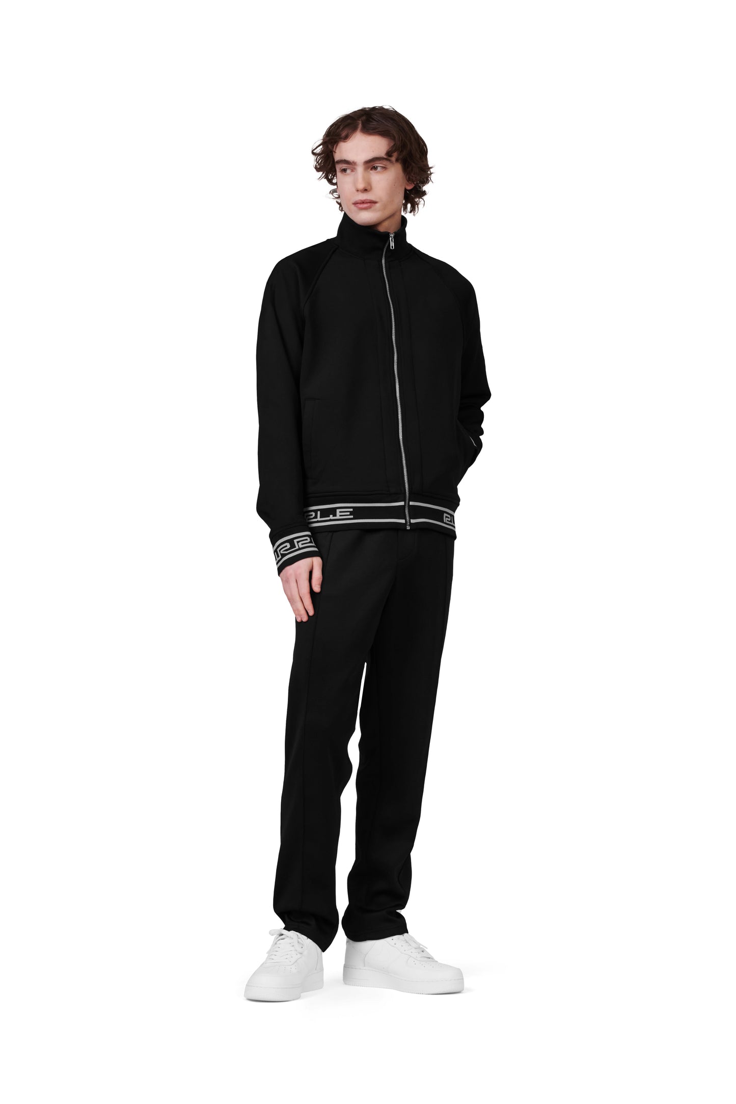 P415 TRACK PANT - Solid Poly Tricot Black Track Pant